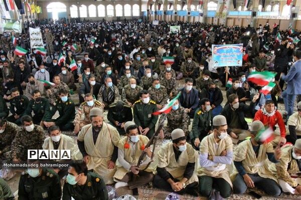 تجمع بزرگ بسیجیان کهگیلویه و بویراحمد همزمان با سراسر کشور