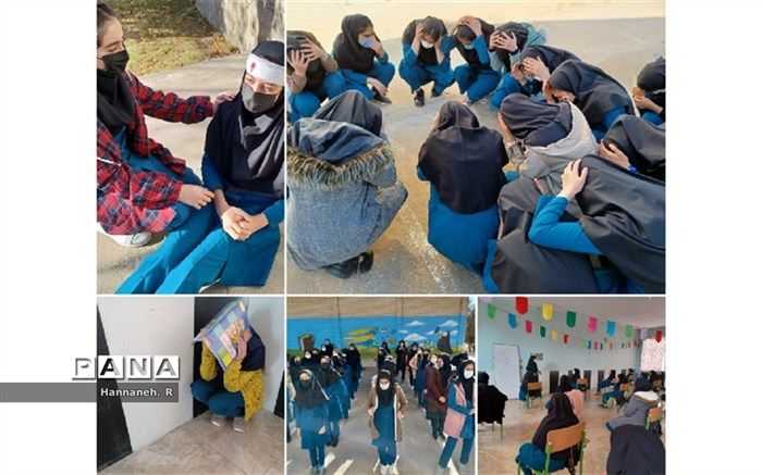 برگزاری مانور زلزله در آموزشگاه بهشت آیین