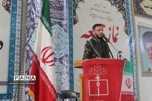 اجتماع بسیجیان در نماز جمعه شهرستان گلوگاه