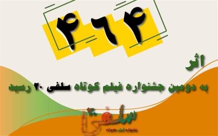 ۴۶۴ اثر به دومین جشنواره فیلم کوتاه «سلفی ۲۰» رسید