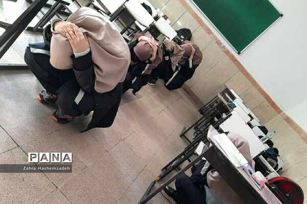مانور زلزله در مدارس ناحیه یک شهرری