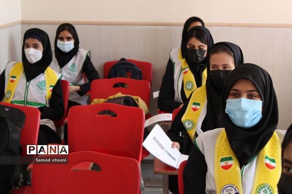 مانور سراسری زلزله در مدرسه دخترانه مصلی نژاد شهر یاسوج