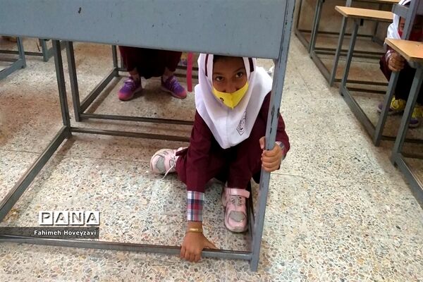 مانور زلزله در مدارس شهرستان حمیدیه