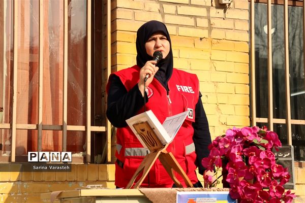 مانور سراسری زلزله در دبیرستان جانبازان منطقه ۱۴
