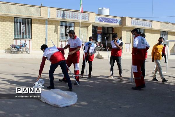 نواختن زنگ زلزله در شهرستان خفر