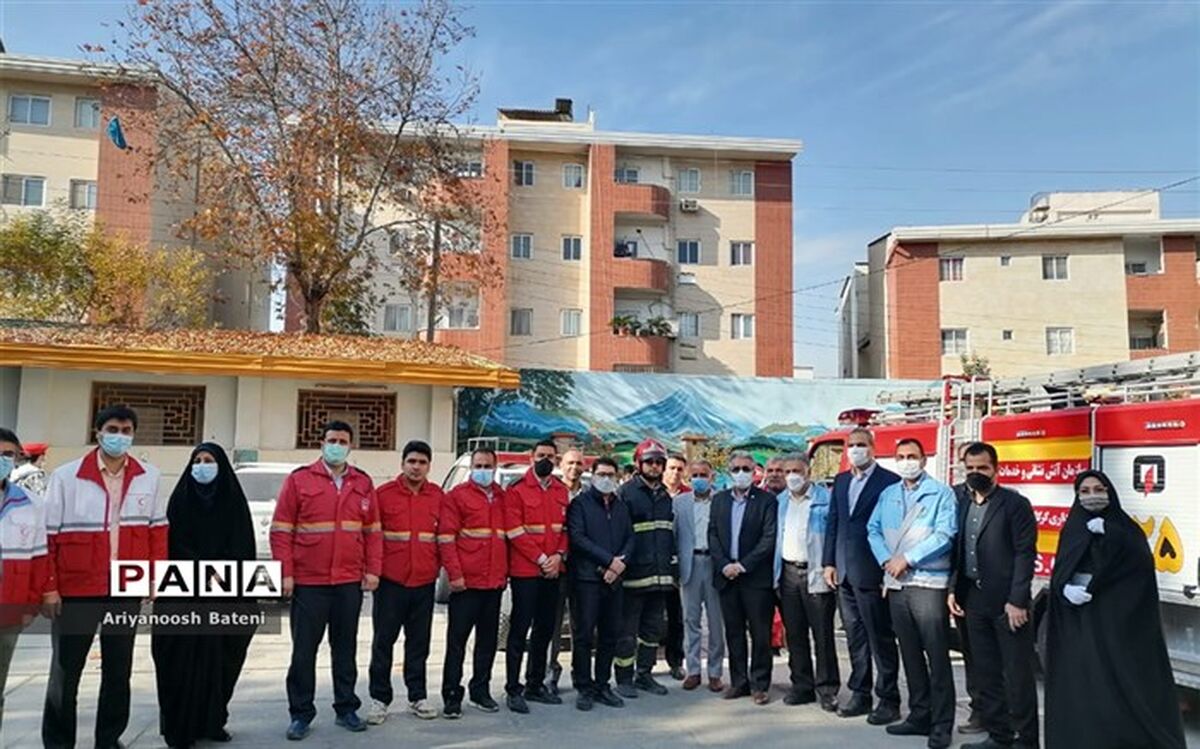 بیست و سومین مانور سراسری زلزله و ایمنی مدرسه در استان گلستان