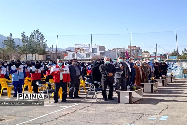 بیست و سومین مانور زلزله در دبیرستان دخترانه هاجر