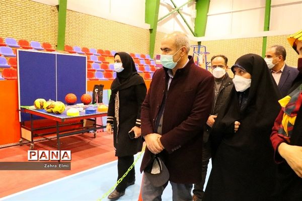 اعزام کاروان تجهیزات ورزشی و بهداشتی و افتتاح سالن کشتی دهکده ورزش دانش‌آموزی