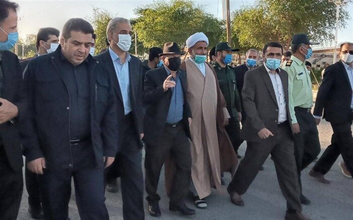 حضور استاندار خوزستان در پیاده‌روی خانوادگی در شهرستان هفتکل
