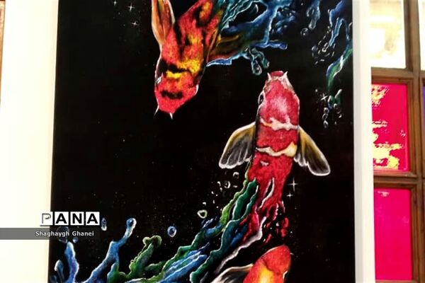 نمایشگاه نقاشی هنرجویان آموزشگاه پرستو در فرهنگسرای اشراق
