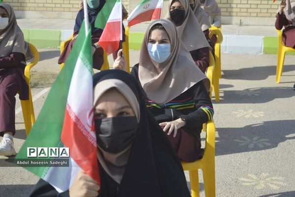 مراسم هفته پژوهش در دبیرستان شاهد شهیده سهام خیام بوشهر