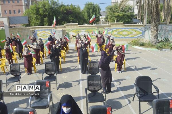 مراسم هفته پژوهش در دبیرستان شاهد شهیده سهام خیام بوشهر