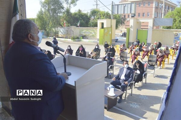 مراسم هفته پژوهش در دبیرستان شاهد شهیده سهام خیام بوشهر