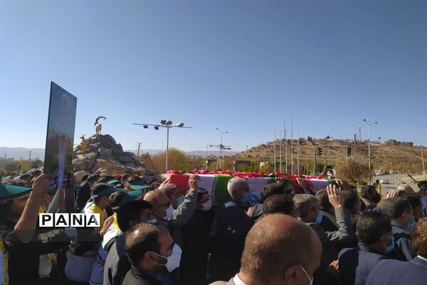 مراسم  وداع فرهنگیان با پیکر معاون فقید نهضت سواد‌آموزی کهگیلویه و بویراحمد