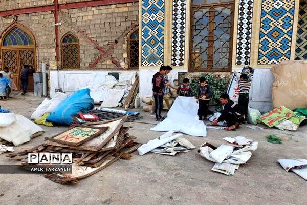 مشارکت نوجوانان در آماده‌سازی نمایشگاه ایام فاطمیه