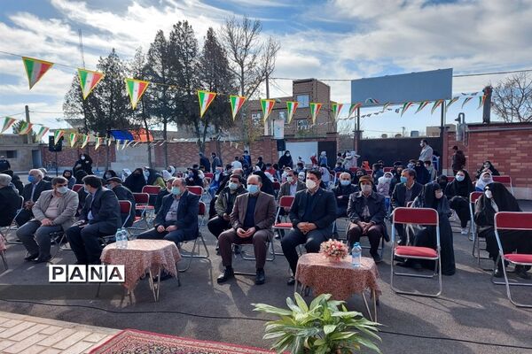 آیین افتتاح دبستان خیرساز زنده یاد حاج سید مصطفی طباطبایی در روستای محمدآباد