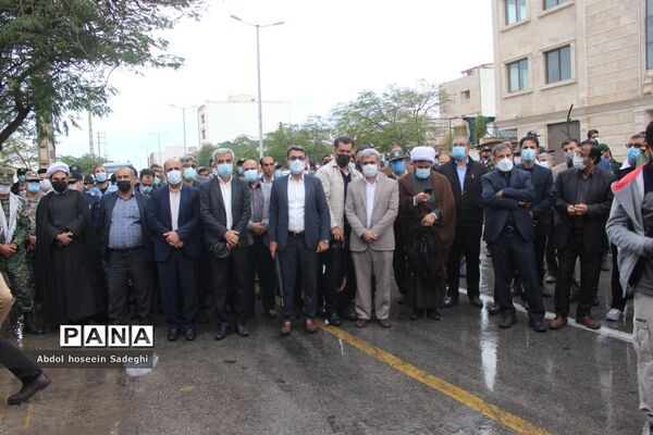 استقبال از پیکر شهیدان گمنام در بوشهر
