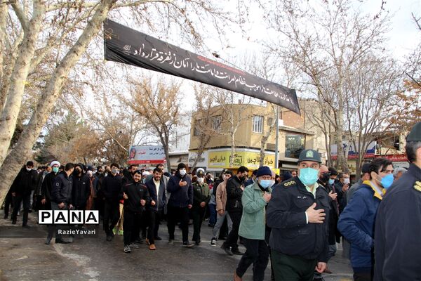 تشییع  پیکر دو شهید جاوید الاثرهشت سال دفاع مقدس در بجنورد