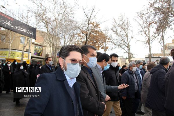 تشییع  پیکر دو شهید جاوید الاثرهشت سال دفاع مقدس در بجنورد