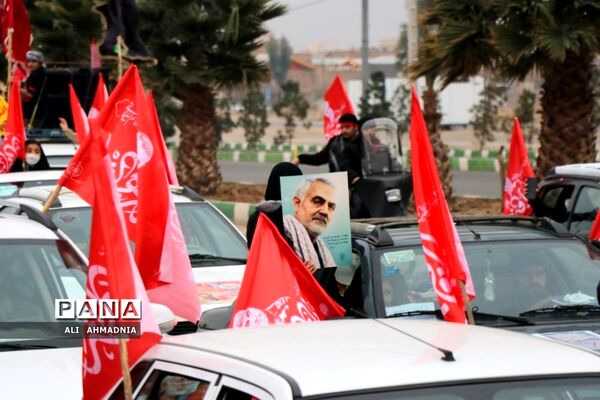 کاروان خودرویی به مناسبت سالگرد شهادت سردار سلیمانی در قم