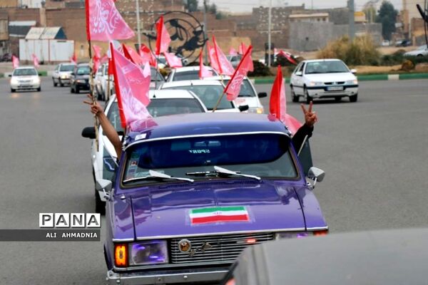 کاروان خودرویی به مناسبت سالگرد شهادت سردار سلیمانی در قم