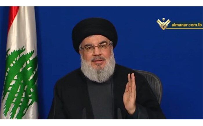 سیدحسن نصرالله:  چشم پوشی از حضور نیروهای امریکایی در عراق، ترور مجدد شهید سلیمانی است