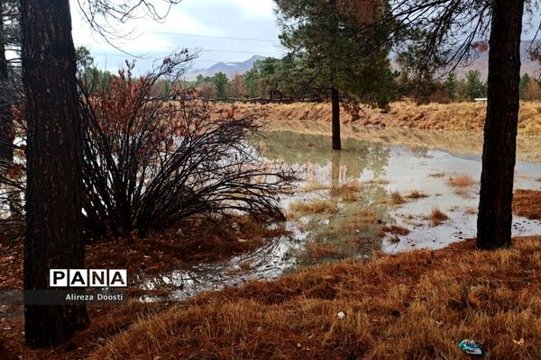 فضای زمستانی اردوگاه شهید آیت اله دستغیب در شیراز