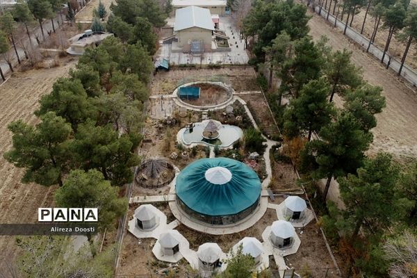 فضای زمستانی اردوگاه شهید آیت اله دستغیب در شیراز