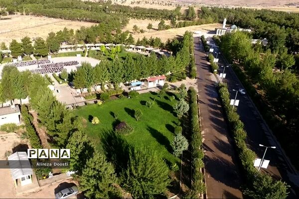فضای زمستانی اردوگاه شهید آیت اله دستغیب در شیراز