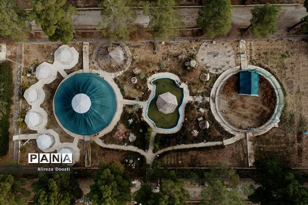 فضای زمستانی اردوگاه شهید آیت اله دستغیب در شیراز