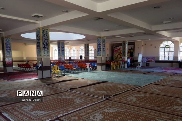 فضای زمستانی اردوگاه شهید آیت اله دستغیب در شیراز