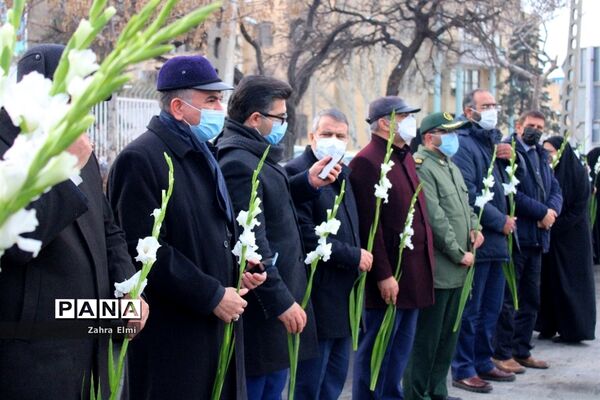 استقبال از پیکرهای مطهر سه شهید گمنام در تبریز