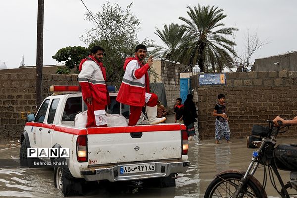سیل در شهر کنارک استان سیستان و بلوچستان
