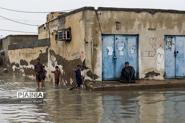سیل در شهر کنارک استان سیستان و بلوچستان