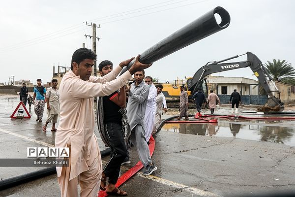 سیل در شهر کنارک استان سیستان و بلوچستان