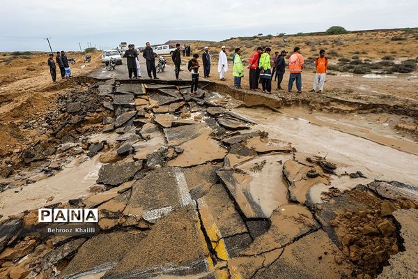 سیل در شهر کنارک استان سیستان و بلوچستان