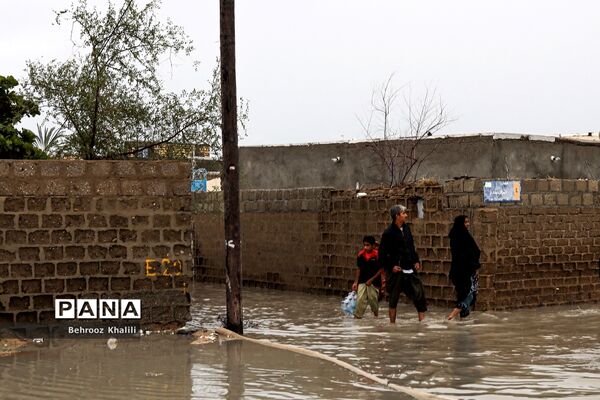 سیل در شهر کنارک استان سیستان و بلوچستان