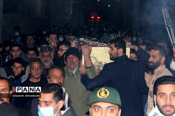 مراسم وداع با شهدای گمنام در روستای تیله نو گلوگاه