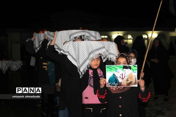 مراسم وداع با شهدای گمنام در روستای تیله نو گلوگاه