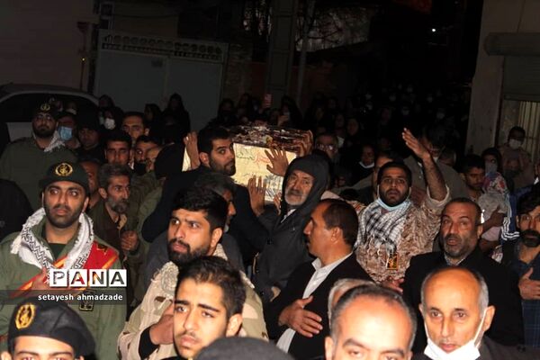مراسم وداع با شهدای گمنام در روستای تیله نو گلوگاه