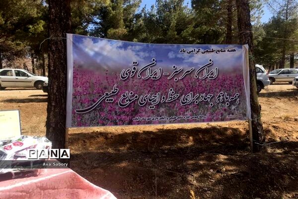 با حضور مسئولان آموزش و پرورش آباده  اجرای پویش ایران سر سبز