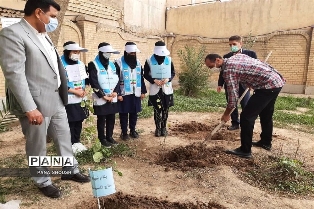 آیین هفته درختکاری در شهرستان شوش