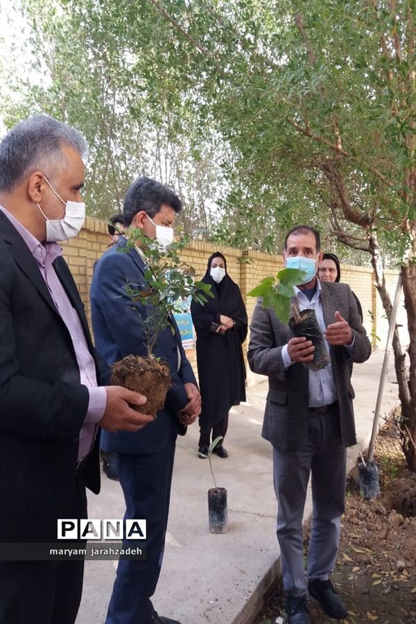 آیین درختکاری به یاد شهدا در مدارس دزفول