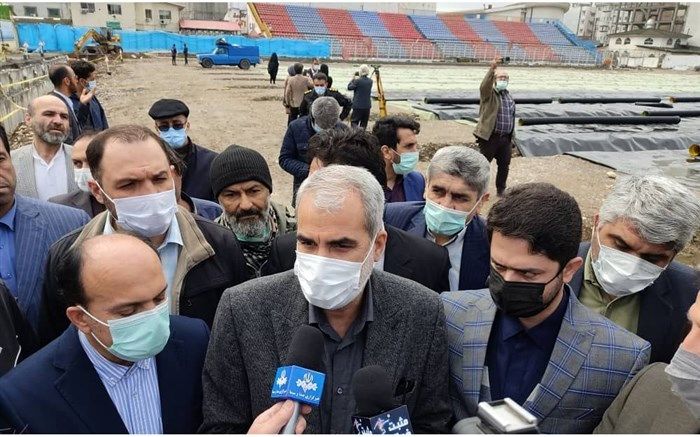 بازدید نماینده ویژه رئیس‌جمهور از مراحل طرح اصلاح ورزشگاه شهید وطنی قائم‌شهر