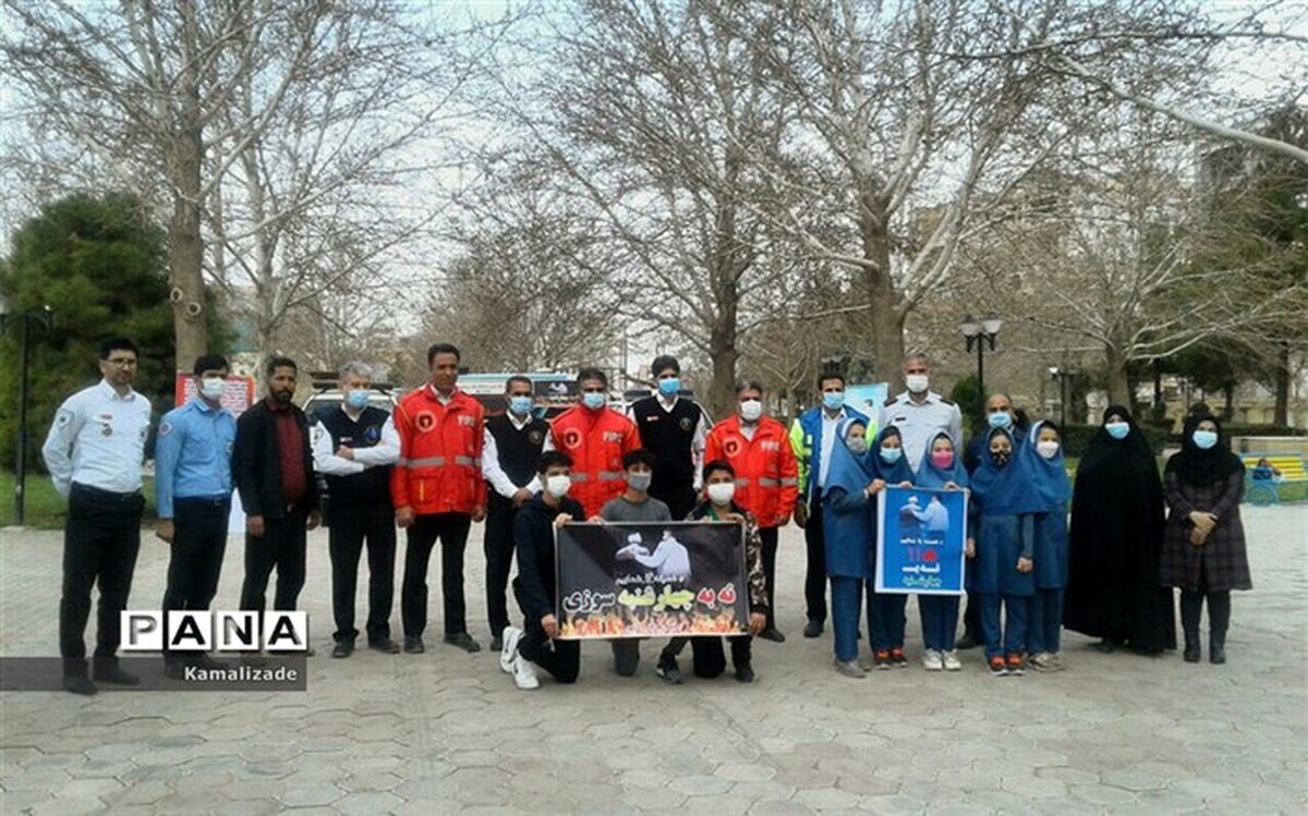 برگزاری مراسم آموزش و پیشگیری از حوادث چهارشنبه آخر سال در نیشابور