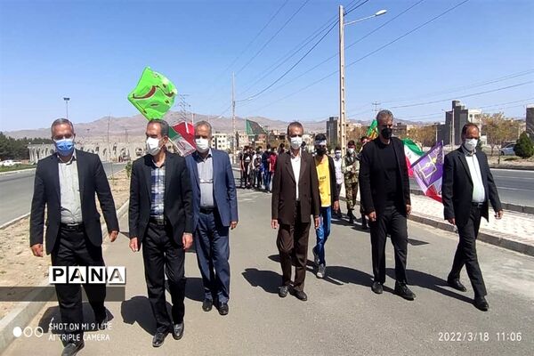 همایش پیاده‌روی مهدی یاوران در شهرستان بیرجند