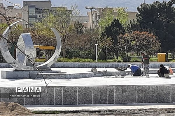 برپایی ایستگاه استقبال از مسافران نوروزی در منطقه ۱۵