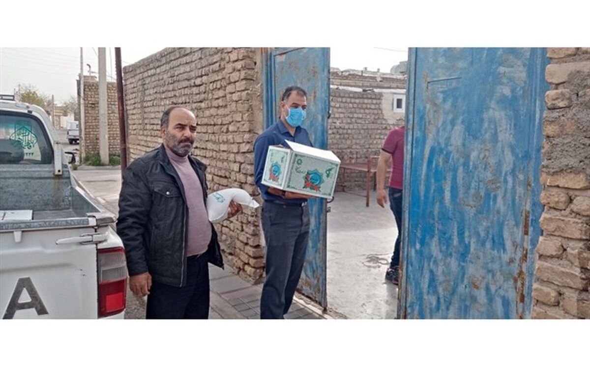 توزیع 20 بسته معیشتی بین خانواده‌های نیازمند روستای باقرآباد قم