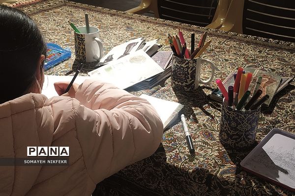 غرفه نقاشی ویژه کودکان در موزه ملی ایران، جهت آشنایی با فرهنگ و تمدن ایران