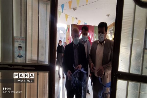 نواختن زنگ نمادین بازگشایی حضوری مدارس در شوش